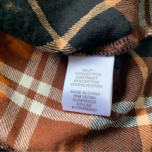NWT boutique America Tie Died Flannel Button Down XS - Picture 6 of 6